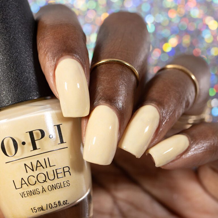 Spring nail colors 2026 — butter yellow, periwinkle, pearl and milky white