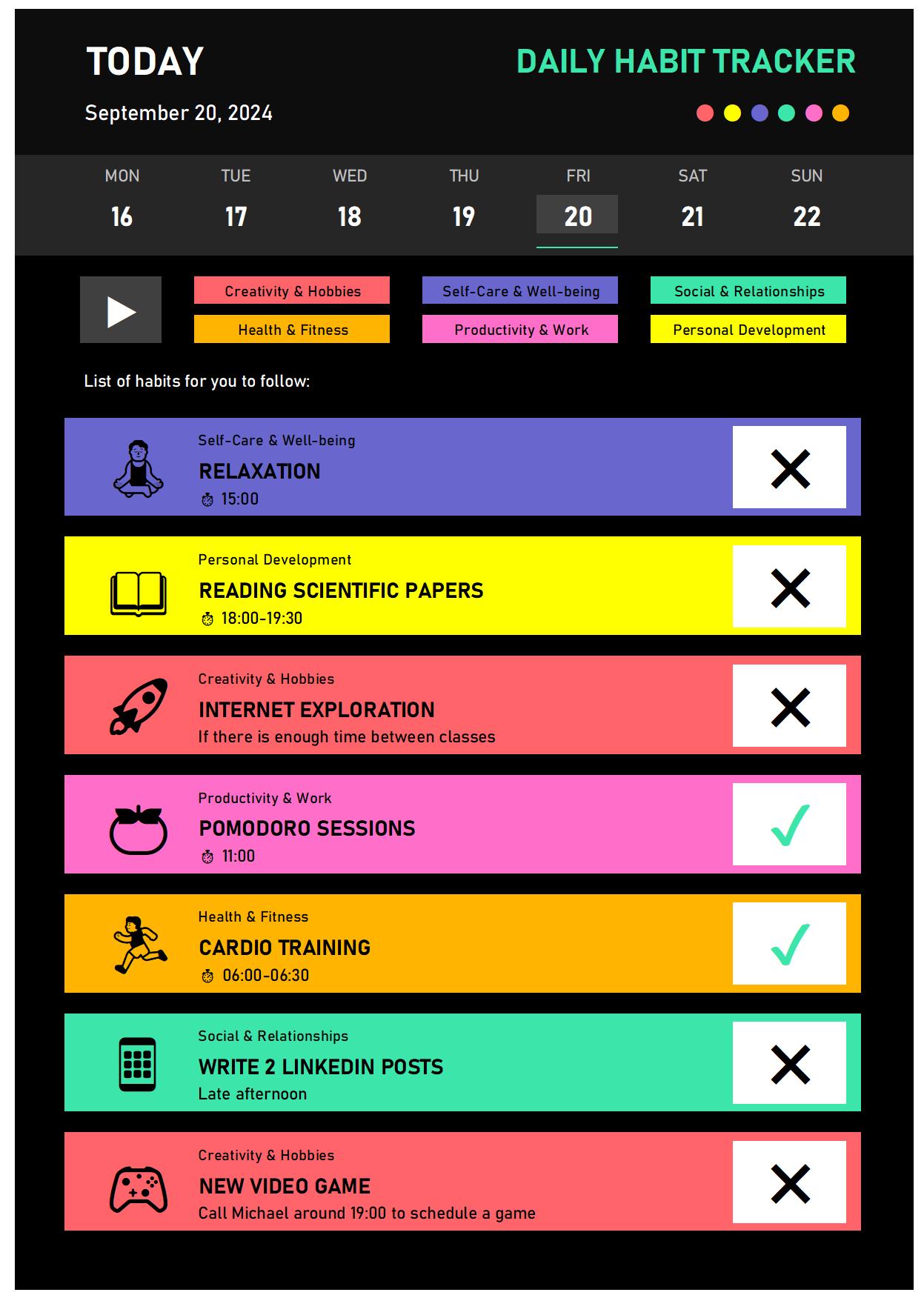 free printable daily habit tracker template excel