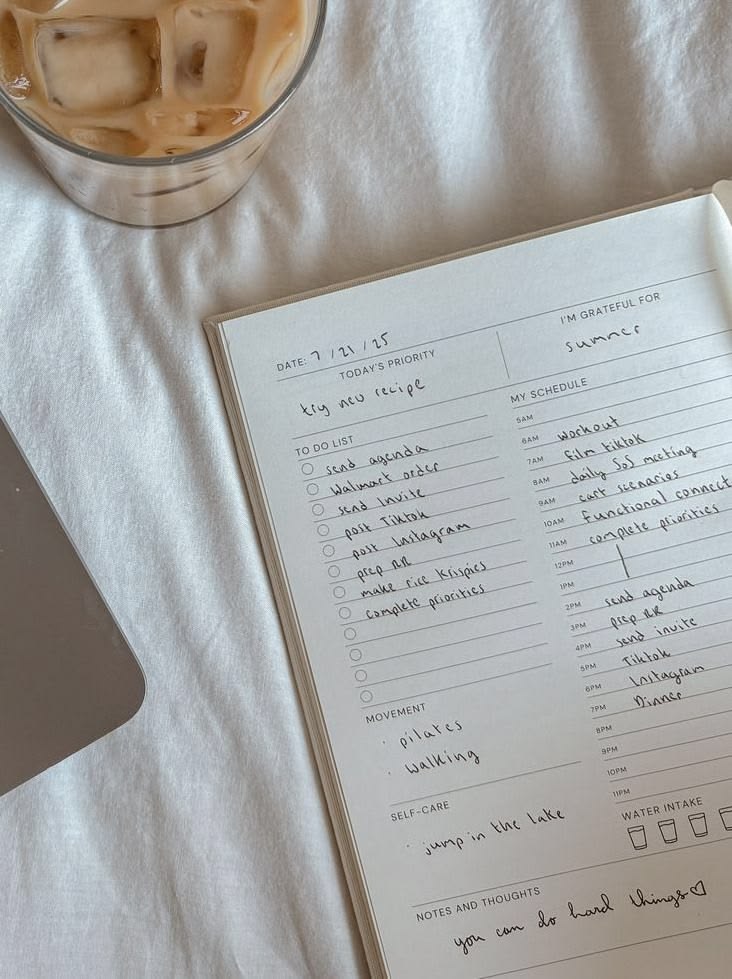 daily planner template aesthetic