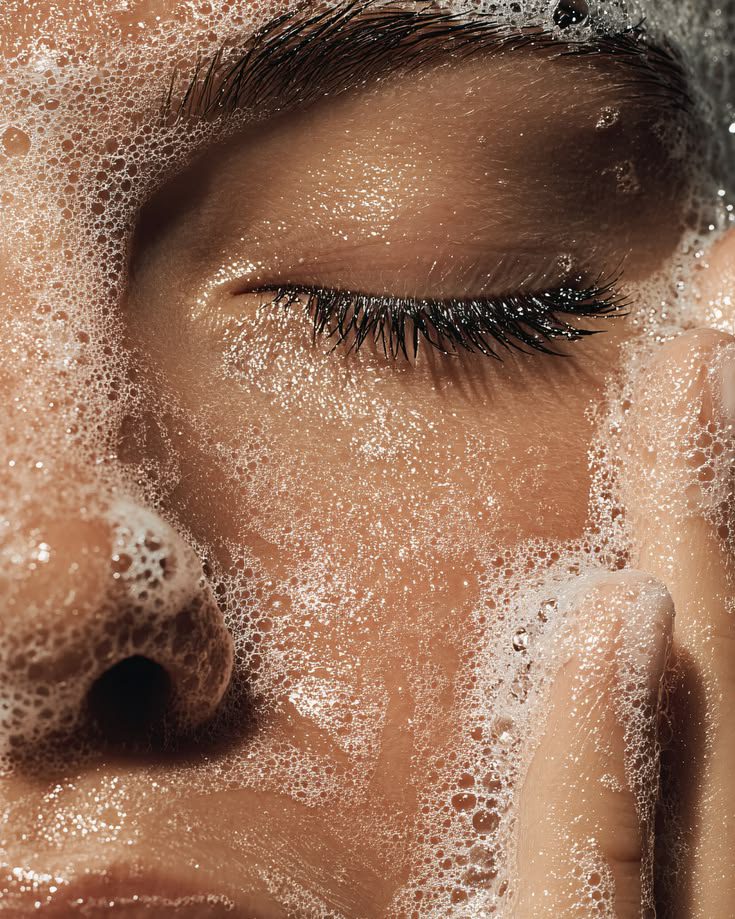 gentle winter skincare on a bathroom shelf