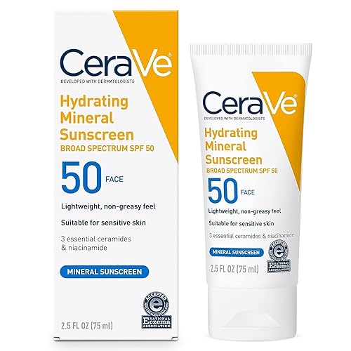CeraVe 100% Mineral Sunscreen SPF 50 face sunscreen dry skin