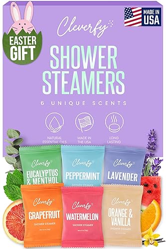 Cleverfy aromatherapy shower steamers 6-pack gift box