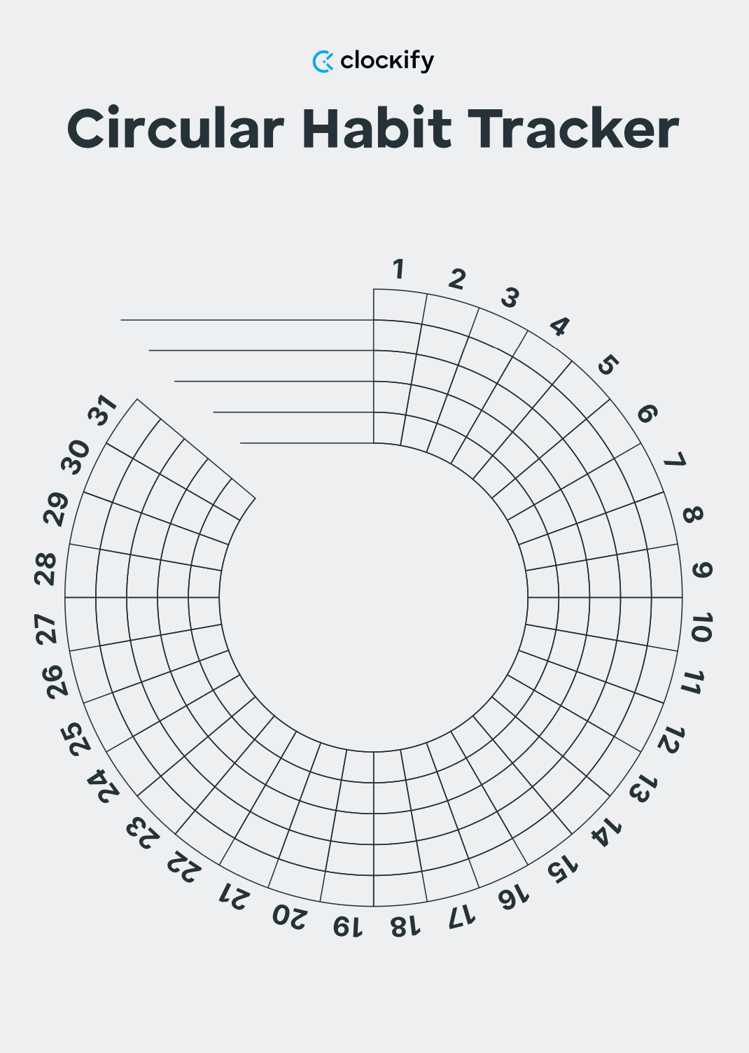 clockify circular habit tracker template printable pdf