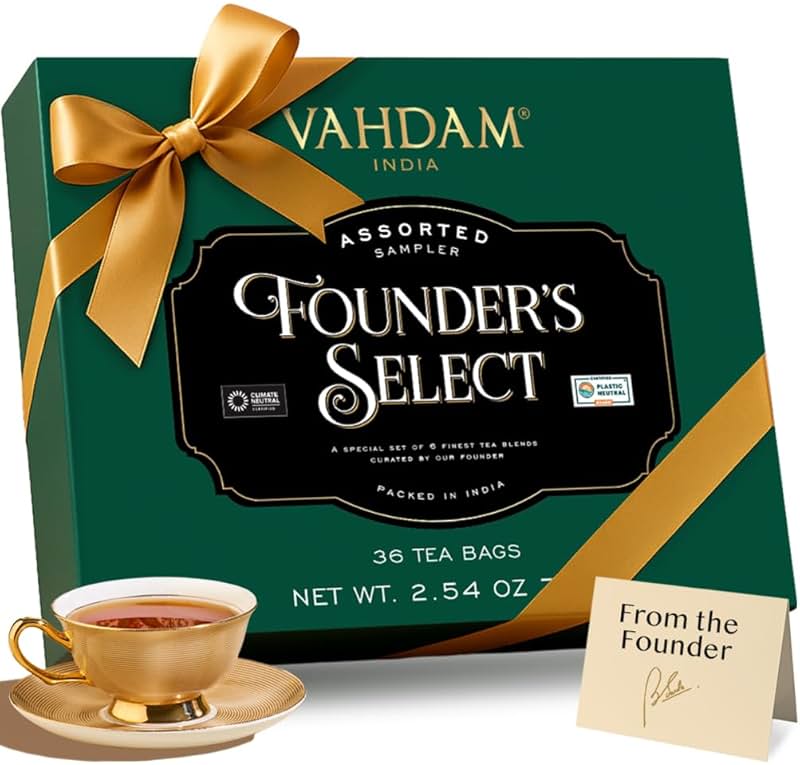 VAHDAM assorted tea gift set 6 flavors in gift box