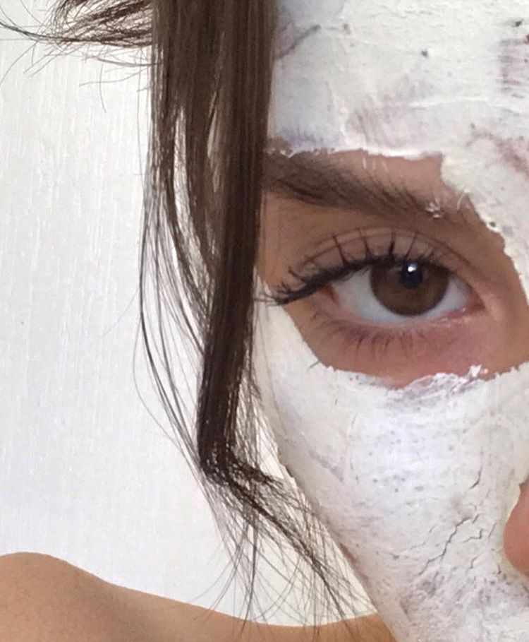 dewy skin close up