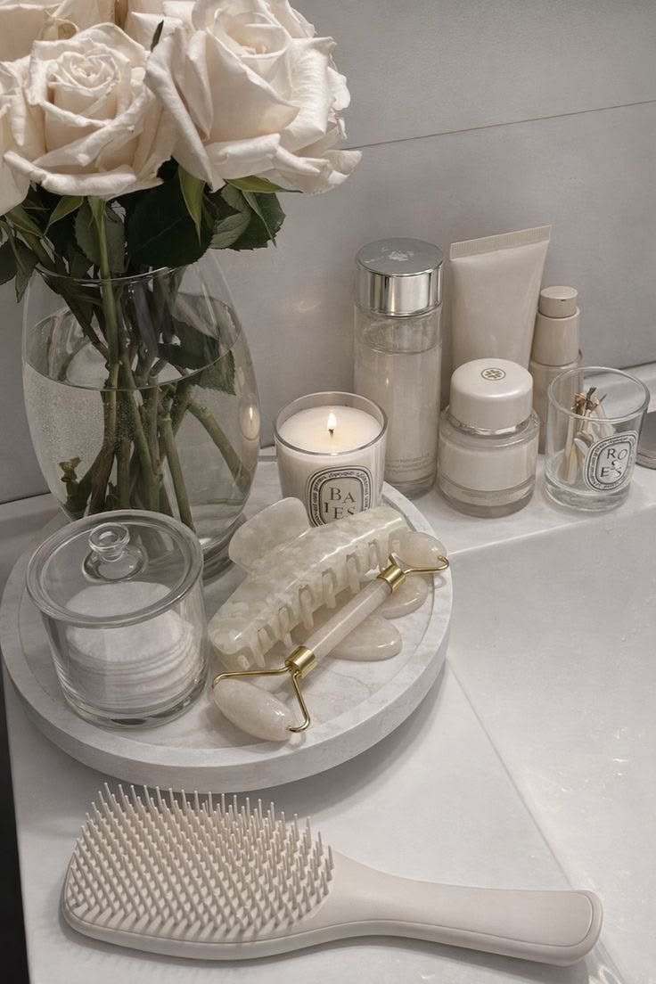 double cleanse skincare routine bathroom